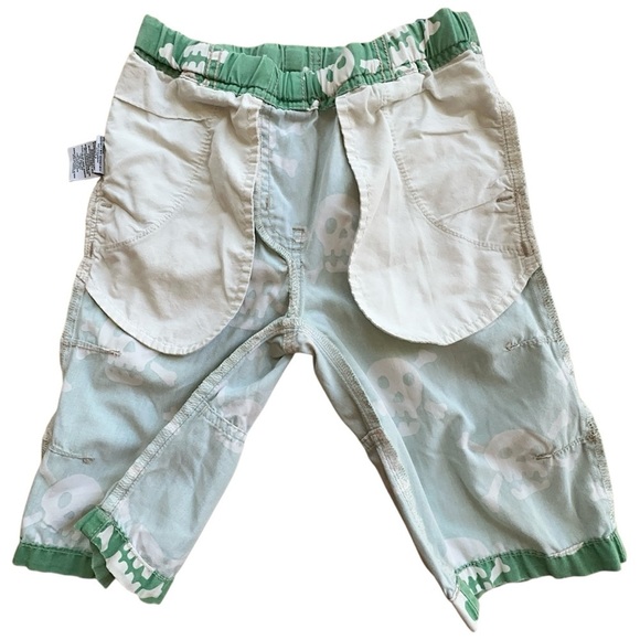 MINI BODEN | SKULL & CROSSBONES COTTON ADVENTURE SHORTS SOFT GREEN | 6Y - Picture 9 of 12